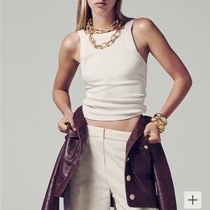 J. Crew NWT vintage rib wide strap tank